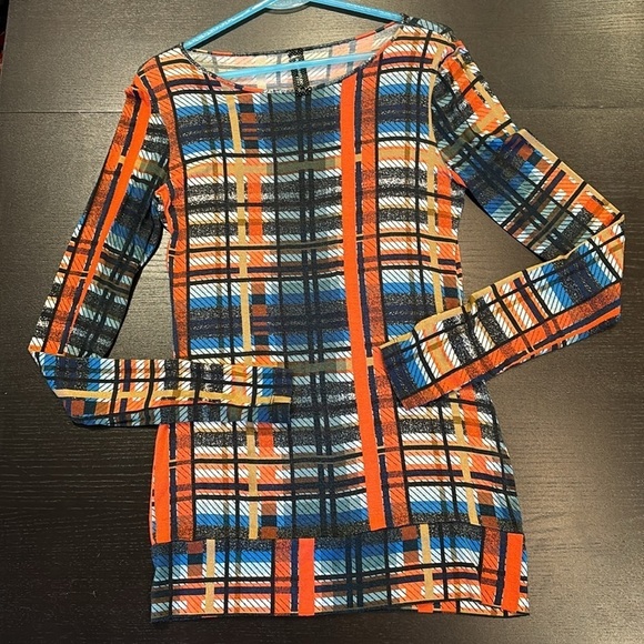 PIANURASTUDIO ROMA vintage punk goth long sleeve mini dress/top size euro 48 - M - Picture 2 of 9